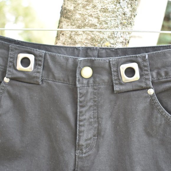 Athleta Hiking Shorts Black Silver - Picture 5 of 6